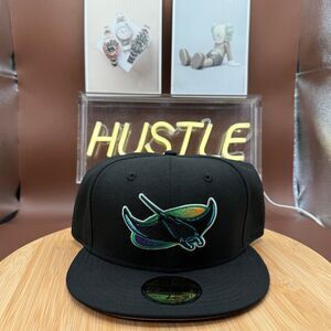 New Era 59Fifty Fitted Tampa Bay Rays Black/Green Sz 7 7/8